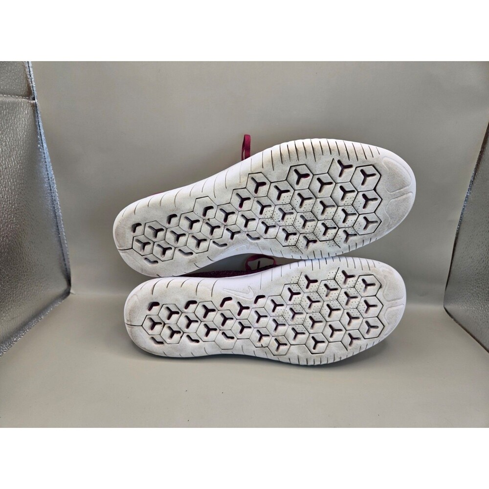 Nike Free RN Flyknit 2018 Shoes Womens 9 Raspberry Red Running Athletic Sneakers - Picture 7 of 8